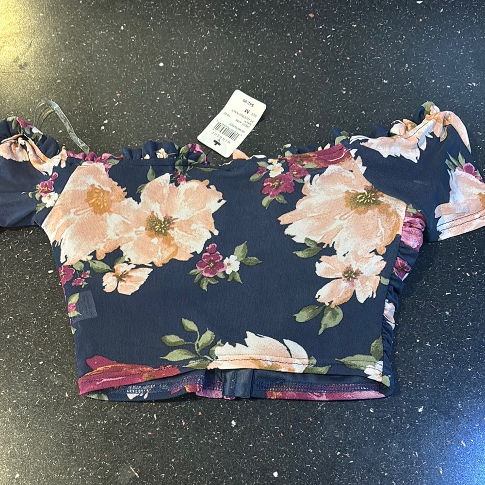 Windsor Cream Crop Top Off the Shoulder Blouse